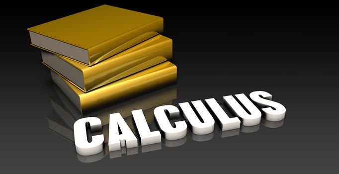 Calculus Subject with a Pile of Education Books
