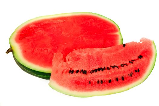 Watermelon on a white background.