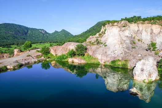 Mountain lake in Chau Doc town, An Giang, Vietnam. Chau doc near Cambodia is famous tourist spots of the Mekong river tours.