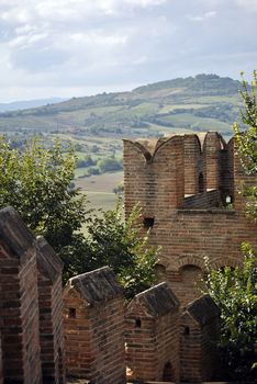 middle age tower in Italy, castle of Gradara