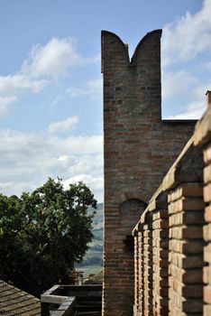 middle age tower in Italy, castle of Gradara
