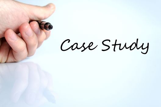 Case study text concept isolated over white background