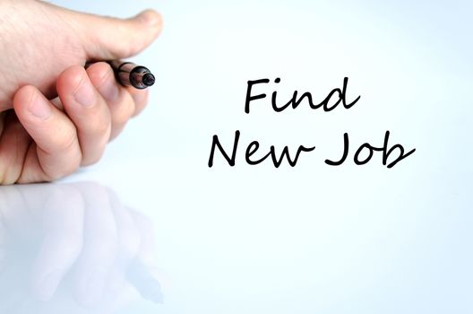 Find new job text concept isolated over white background
