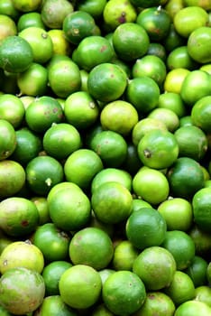 Group of limes in the market