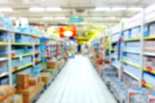 Grocery Supermarket Blurred Defocused Background