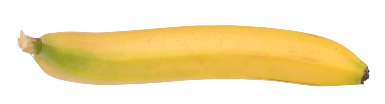 Fresh yellow banana on isolated white background