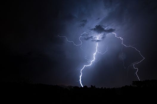 Lightning, Weather and Storms in night skies