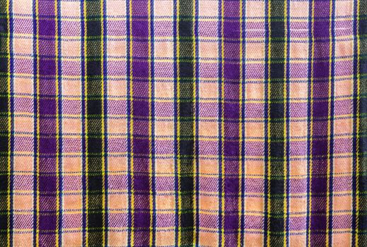 Closeup pattern of  checkered on fabric background