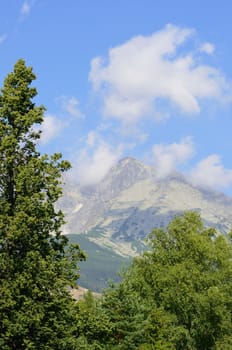 Tatra Mountains in portrait aspect