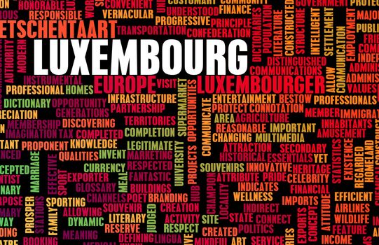 Luxembourg as a Country Abstract Art Concept