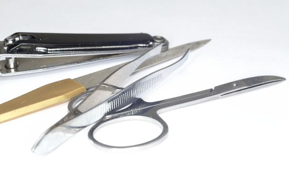 metal manicure set ( scissors, nail file, tweezers )