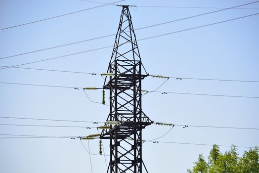 electricity pole ( High-voltage transmission line )