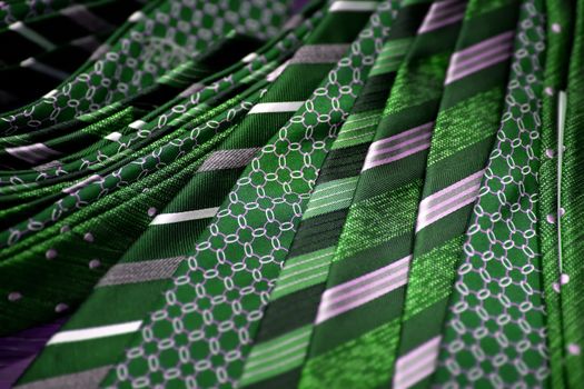 many classic green men's ties