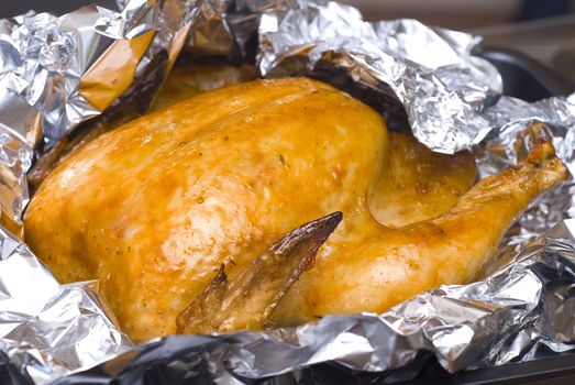 cooking juicy golden chicken foil 