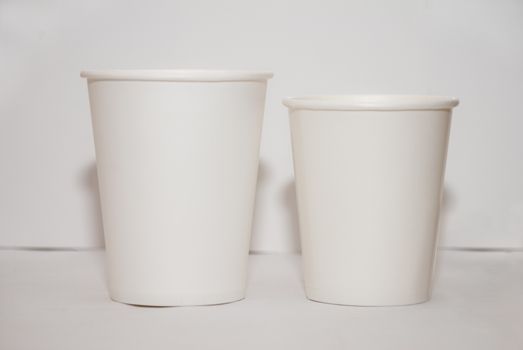 beige  paper cup for coffe or ice cream