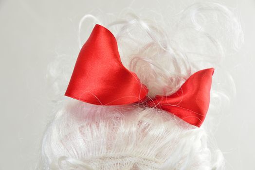 white haircut (doll whitehair with red bow)