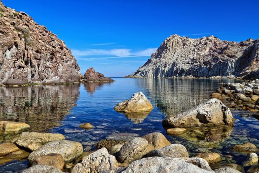 Calafico bay in San Pietro island, Sardinia, Italy