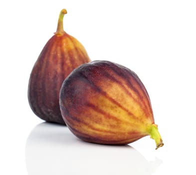 fresh figs on a white background