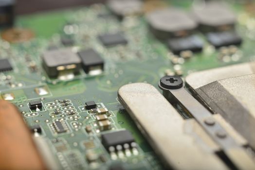 micro electronics develop and manufacturing background