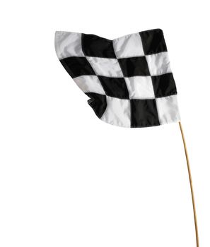 Checkered Flag isolated on the white