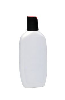Shampoo bottle on the white backgrounds