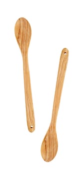 New wooden spoons isolated on a white