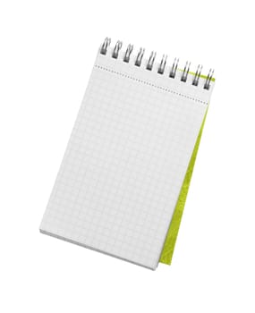 bank notebook isolated on white background