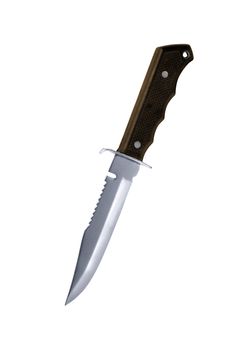 hunter combat hand made knife isolated