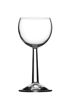 Empty wine glass, isolated