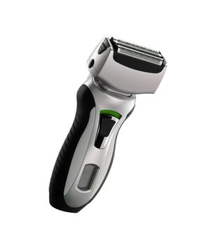 Electric shaver place on white background