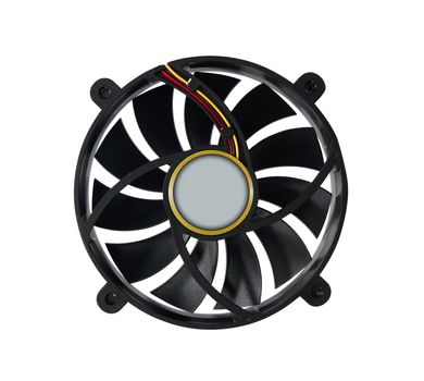 Computer fan isolated on a white