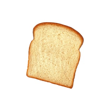 single slice of white bread isolated