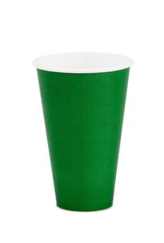 green paper cup isolated