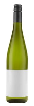 Green bottle on white