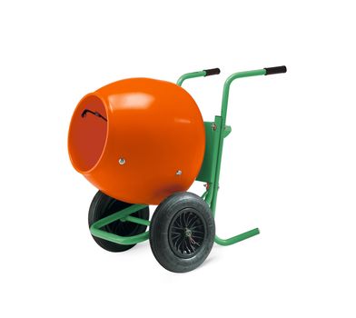 Concrete mixer isolated with clipping path