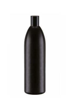 Black shower shampoo bottle
