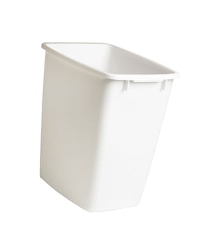 Closed white plastic container