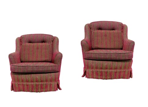Bright Armchair isolated on white with a drop shadow.