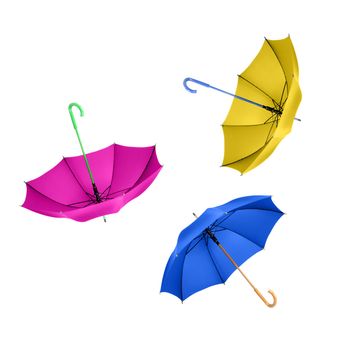 Umbrellas Isolated on White