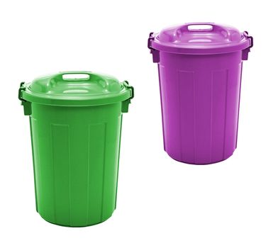 plastic garbage bin