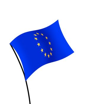 Europe Flag isolated on white