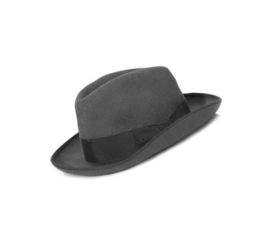 Black hat on the white background