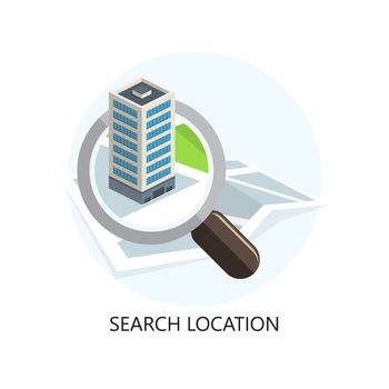 Location Icon. Search Concept. Flat Design. Isolated Illustration.