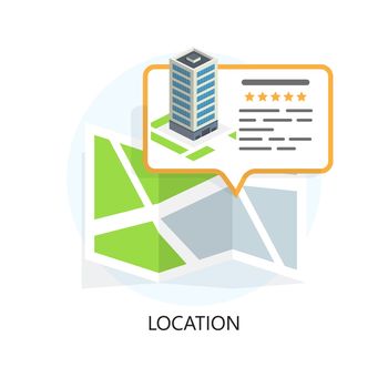 Location Icon. Locating Your Business. Flat Design. Isolated Illustration.