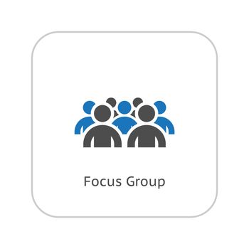 Focus Groupe Icon. Business Concept. Flat Design.