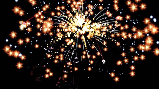 Digital Illustration of a Fireworks