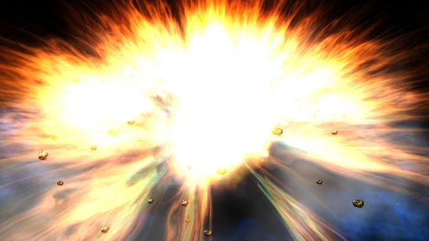 Digital Illustration of an Explosion