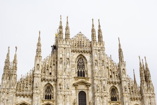 A famous gothic Milan cathedral in Italy
