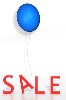 illustration of write sale with balloon