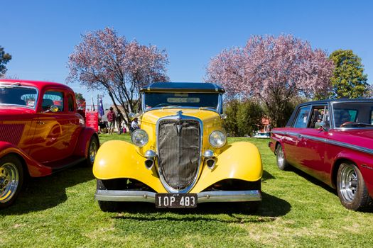 VICTORIA/AUSTRALIA - SEPTEMBER 2015: Classic car show on the 13 September 2015 in Corowa.